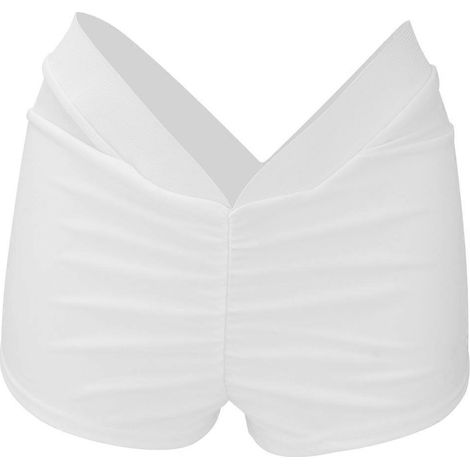 Short de yoga femme, sous-vêtement de sécurité, short moulant pour entraînement de gym et fitness (blanc, taille M) (1/4)