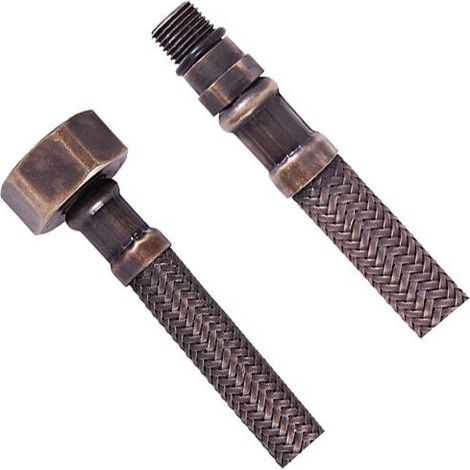 Tuyau flexible en acier inoxydable M10x3/8", 35cm, bronze (1/3)