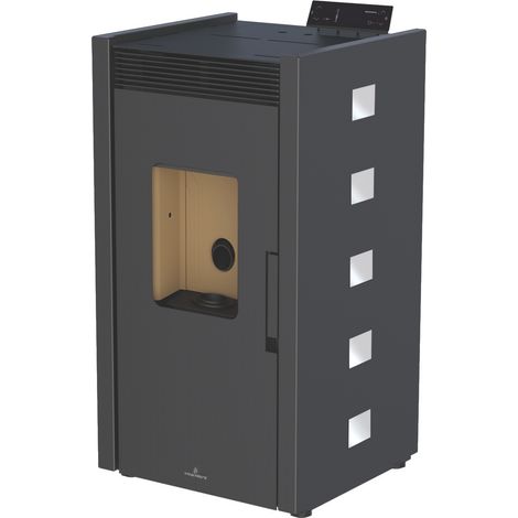 BRICOSOL ESTUFA DE PELLET BRONPI MODELO ZOE 9 KW COLOR NEGRO