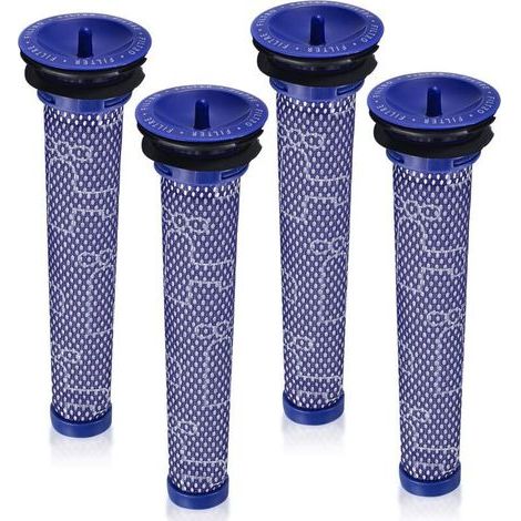 4 Pièces Filtres Pré-Moteur de Rechange pour Aspirateur, Pré-filtre de Poussière de Rechange, Compatibles avec Dyson V6 V7 V8 SV09 DC58 DC59 DC61 DC62 Pièces (1/4)