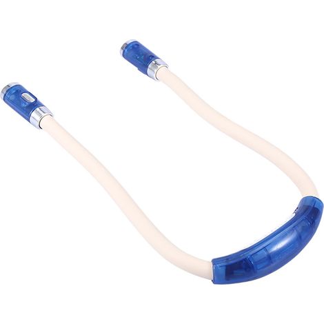 Lampe LED souple à suspendre au cou mains libres pliable réglable pour lecture de nuit (Bleu) (1/5)