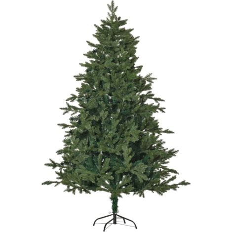 Albero di Natale artificiale, alto 1,8 metri, in PVC/PE verde metallizzato, 120 x 180 cm. Consegna a domicilio. (1/5)