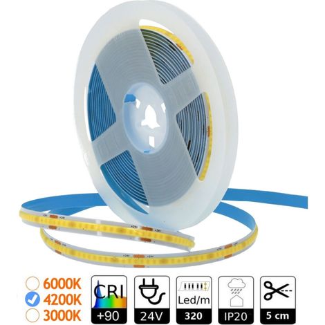 Jandei - Bande LED COB 24V 320leds 4200K IP20 5m Bandes LED (1/4)