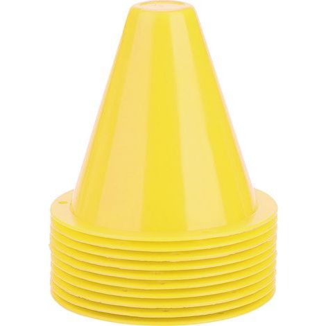 10 cônes d'entraînement de football, marqueurs en plastique vert pour exercices et parcours sportifs (1/5)