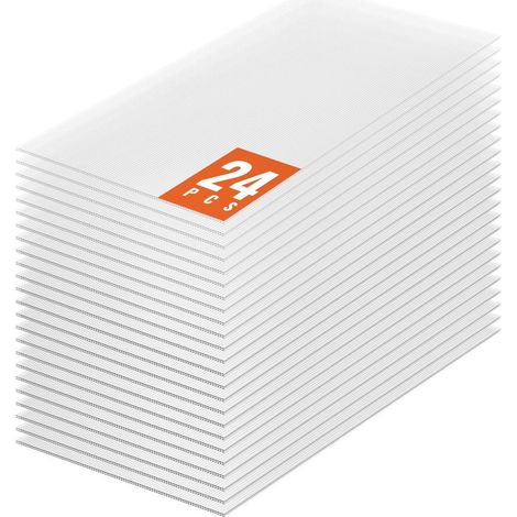 Pour Serre et Jardin Contrôle Température et Anti-UV Lot de 24 Plaques en Polycarbonate 1210x605x4 mm Blanc Transparent (1/5)