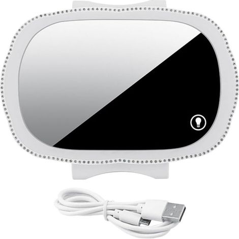 LED-Schminkspiegel für die Sonnenblende im Auto mit ABS-Glas und Touch-Beleuchtung für Nachtfahrten (1/5)