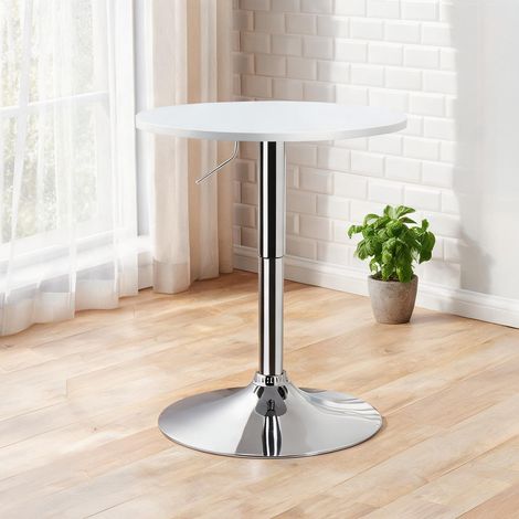 Table de bar blanco en métal y MDF 60 x 60 x 93 cm (1/5)