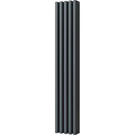 Temple - Anthracite Vertical Square Tube Column Radiator H1800mm x W322mm