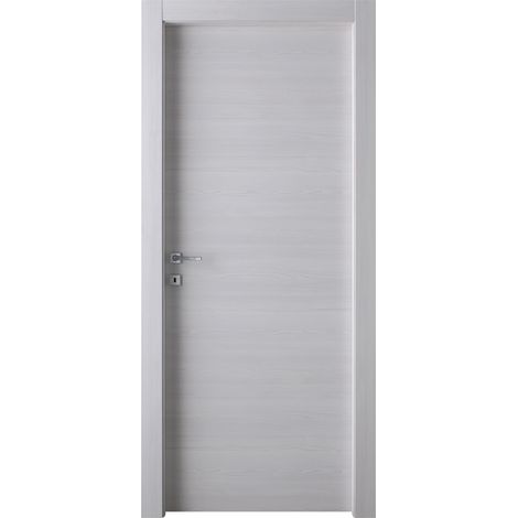 'PORTA BATTENTE ''GINEVRA'' cm 90 x 210 (98 x 214) - col. acero neve' cm 90 x 210 (98 x 214) - col. acero neve