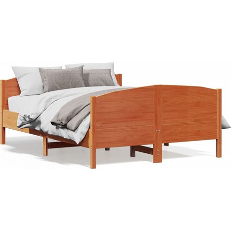 Maison Exclusive - Giroletto senza Materasso Marrone Cera 160x200 cm Legno di Pino