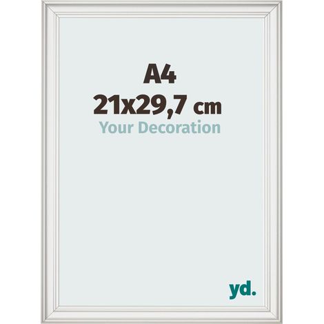 yd. - Cadre photo A4 21x29.7 - Blanc Patine - MDF - Lazio (1/5)