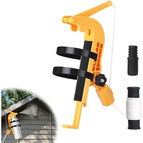 Adaptateur de Tige de Pulvérisation, Adaptateur de Perche d'Extension pour Bombe Aérosol Réglable Support de Pulvérisateur pour Guêpes Aérosol Peinture Vitres D'arbres Nettoyage des Fenêtres (1/5)