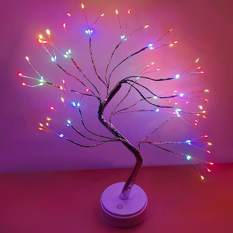 Arbre Lumineux LED Lumière Arbre Décoration de Chambre Utilisation Intérieur Lumières Décoratives pour Fête, Mariage, Noël (Multicolore) (1/5)