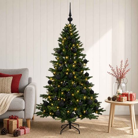 vidaXL Artificial Christmas Tree with Bauble 150 cm 150 LEDs (1/5)