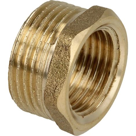 Réduction FM/FF 3/4’’ x 1/2’’ avec hexagonal laiton nu