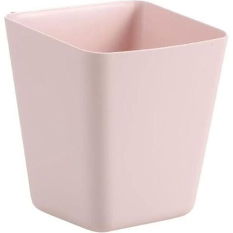 Étagère de bureau, étagère suspendue, boîte de rangement, petite boîte, porte-stylo, panier de rangement simple, boîte de rangement de bureau pour divers objets, ensemble de 3 pièces (rose) (1/5)