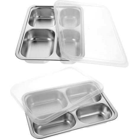 Plateau-repas Bento FAVOMOTO à 4 compartiments, en acier (1/5)