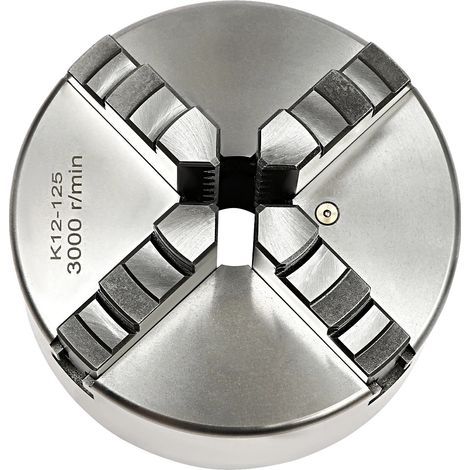 Mandrin de tour, conception à 4 mors, précision de 0,07 mm, Argent (1/2)
