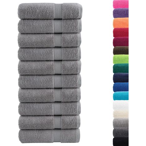 Serviettes de bain de qualité supérieure SOLUND 10 pcs gris (1/5)