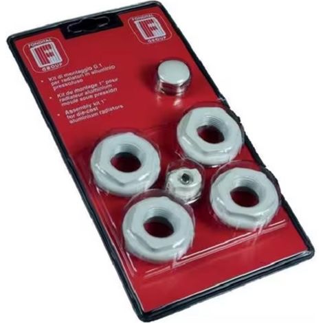 Kit de bouchonnage pour radiateur – Support de fixation chauffage central – Largeur ajustable – Compatible avec radiateurs Fondital (1/2)