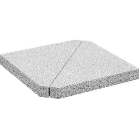 vidaXL Dischi per pesi per ombrellone 2 pz granito grigio