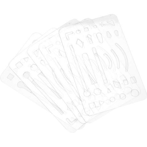 Outils de peinture Zerodis - Lot 10 gabarits dessin transparents (1/5)