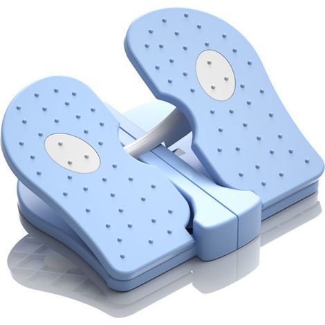 Stepper d'Exercice Pliable pour Jambes - Machine à Pas Silencieuse sous Bureau en Nylon Renforcé - Bleu Clair Taille Unique (1/5)
