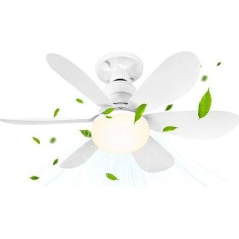 Ventilateur de plafond avec lumière LED dimmable, télécommande, 6 pales, 40W, 3 vitesses, minuterie, compatible E26/E27