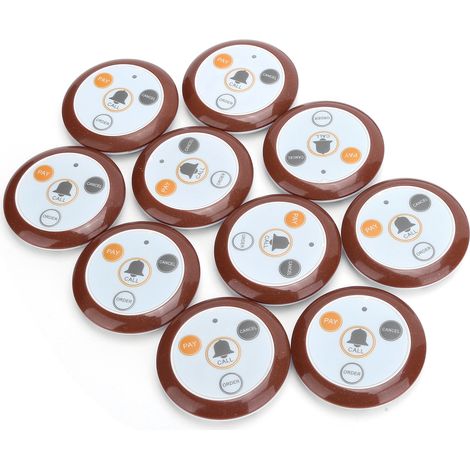 Système d'appel sans fil 10 pièces pour restaurants, SU‑C04 433.92MHz, alimentation 6V DC (1/5)