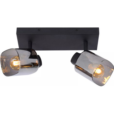 Plafoniera doppio faretto Alion 2xE14 nera 25W Lucide (1/5)