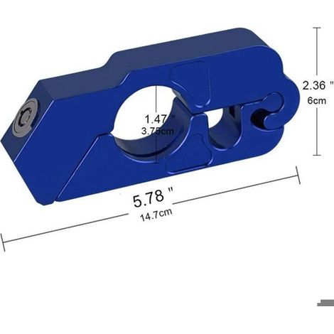 Verrou de Frein pour Moto, Alliage daluminium Verrouillage de Guidon pour Moto Serrure Antivol Verrouillage de Sécurité(bleu)- (1/5)
