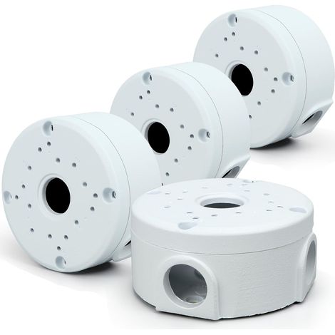 4 Pièce Caméra Extérieure Boîte de Jonction, Support Universel de de Boîte de Jonction de Caméra de Sécurité, Boîte de Montage de Caméra de Sécurité, Compatible avec Les Caméras Dôme (1/5)