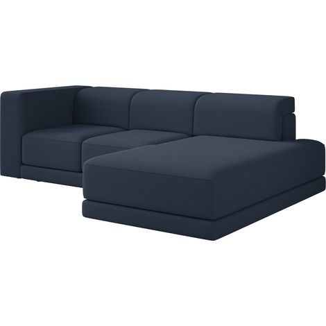 Selsey Novals - Ecksofa L-Form, 4-Sitzer, rechts, Chenille Dunkelblau, 278 cm (1/5)