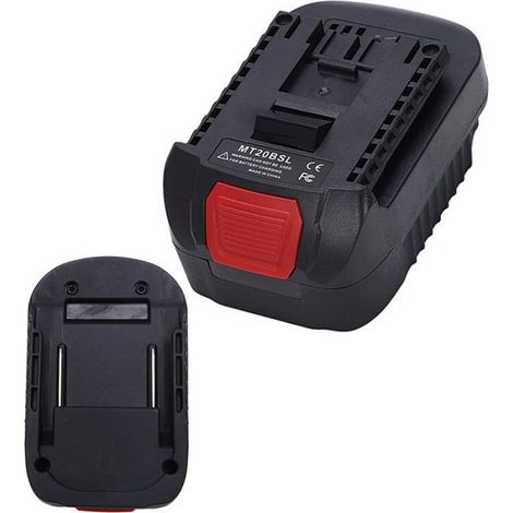 Adaptateur Batterie Makita 18 V vers Bosch 18 V - MT20BSL - Compatible BL1860B BL1850B BL1840 BL1830B BL1820 BL1815 - Pour Outils Sans Fil Bosch LITHIUM - 1 Pièce (1/5)