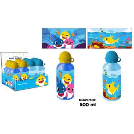 Borraccia Alluminio 500Ml Baby Shark Bs-N01023 X1