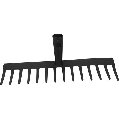 Râteau Jardin 14 Dents en Acier au Carbone, sans Manche, Robuste et Pratique pour Jardin et Maison, Résistant au Soleil, la Pluie la Neige Style Aléatoire (1/5)