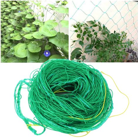 Filet de Treillis pour Plantes Filet de Treillis Vert Polypropylène Filet de Support pour Plantes Grimpantes Fruits et légumes 2x5m (1/5)