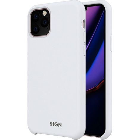 Custodia in silicone liquido per iphone 11 pro max - bianca