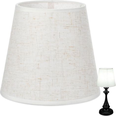 Abat-jour en lin Lampe ménager Abat-jour en tissu Lampe de chevet Chambre à coucher Lampe de bureau Installation inférieure et décorative (1/5)