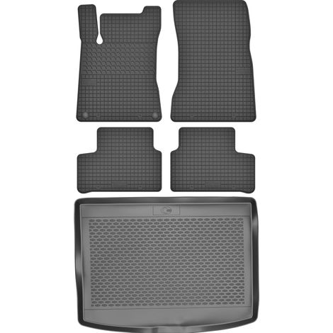 Juego de alfombrillas de goma para coche y alfombrilla para maletero para Mercedes Clase B W247 (a partir de 2019).