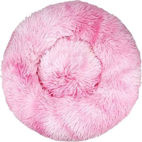 Lit pour chat, coussin moelleux, doux lavable pour chiens chats (dégradé rose, 50 cm), (1/5)