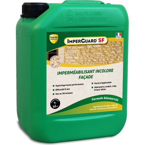 Guard Industrie – Hydrofuge façade imperméabilisant 5L – Protection 5 ans contre pluie et mousse – Prêt à l'emploi – Application au pulvérisateur (1/5)