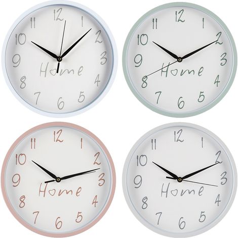 MAURY'S OROLOGIO HOMELY SHABBY CM.30 CON SCRITTA HOME E NUMERI GRANDI COLORAZIONE ASSORTITA (1/2)