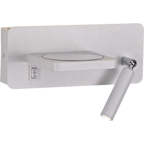 Aplique LED "Rob" con puerto USB y cargador wireless (8W 3000K 532lm) – Blanco mate