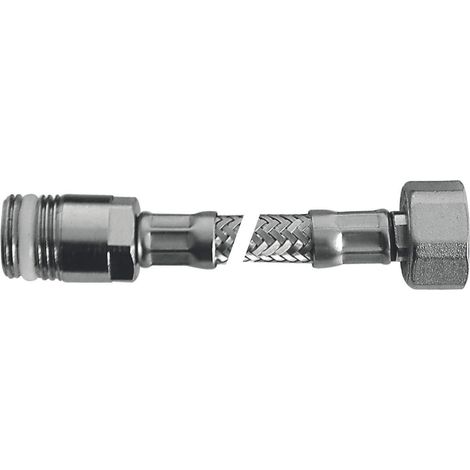 SCELTO DA DESIVERO Flessibile Flex inox con rosone mp 1/2"xf1/2"l.200 codice prod: DSV04708 (1/2)