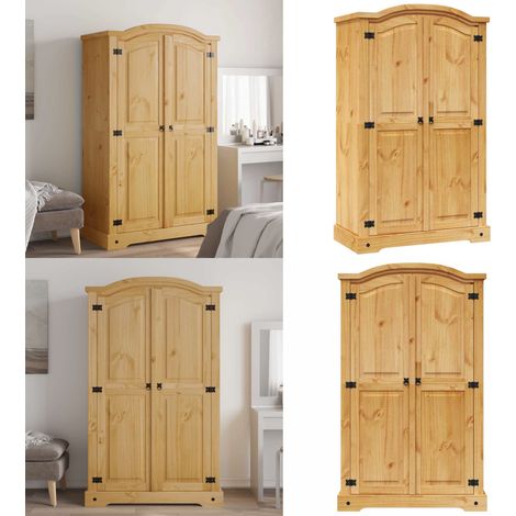 Kleiderschrank Mexiko-Stil Kiefernholz 2 Türen - Schreibtisch - Kiefernholz - Kleiderschrank - Korpus - Mexikanischer Stil - Home & Living (1/5)