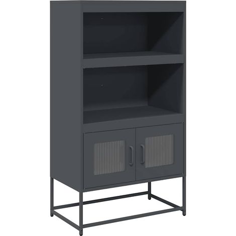 Maison Exclusive - Credenza Antracite 68x39x123 cm Acciaio