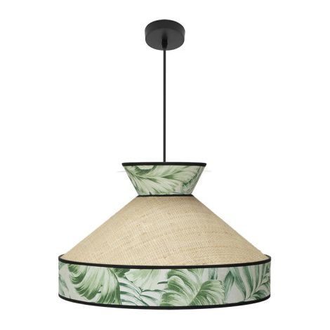 Lampada a sospensione "Constantinople", Ø50cm, altezza regolabile, 1xE27 (lampadina non inclusa), beige e verde