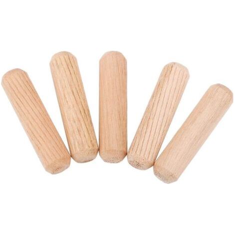 100 pièces/ensemble goupilles en bois à grain croisé bricolage épingles en bois pour meubles M10 x 40mm