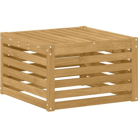 Outdoor-Fußhocker Massivholz Akazie Weiß 59 x 59 x 37 cm vidaXL